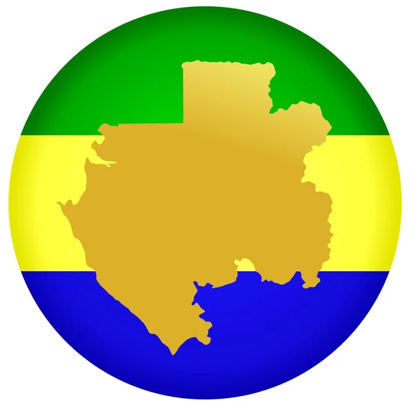 Pulsante Gabon — Vettoriale Stock