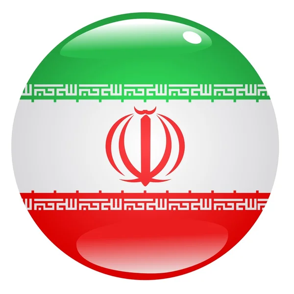 Button Iran — Stock Vector