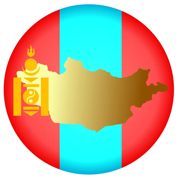 Button Mongolia — Stock Vector