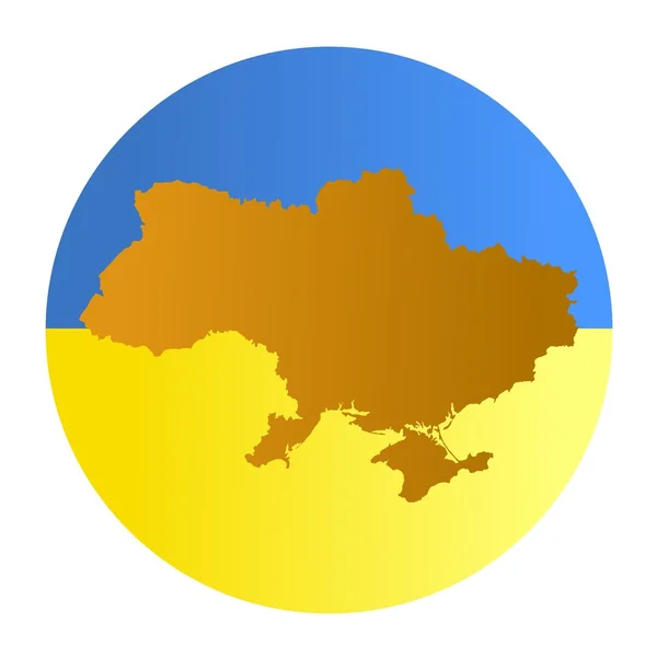 Button Ukraine — Stock Vector