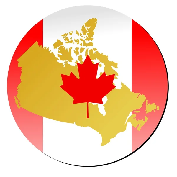 Düğmesine Kanada — Stok Vektör