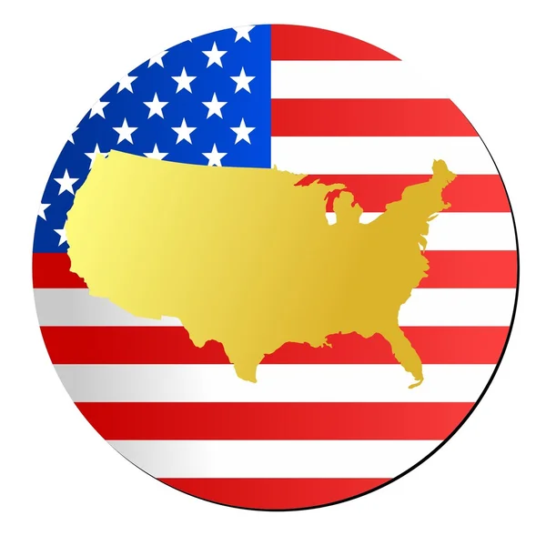 Кнопка Сполучених Штатів — стоковий вектор