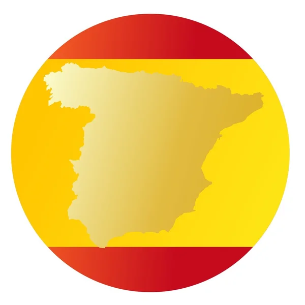 Düğme İspanya — Stok Vektör