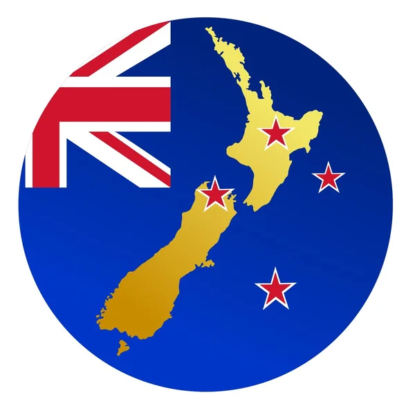 Botão Nova Zelândia —  Vetores de Stock