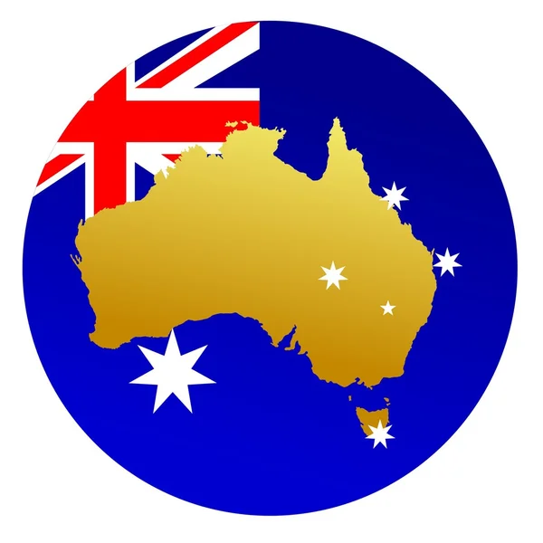 Botón Australia — Archivo Imágenes Vectoriales