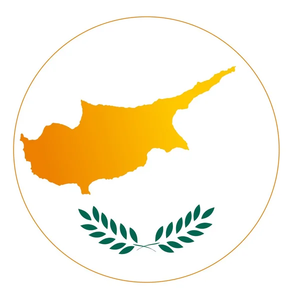 Button Cyprus — Stock Vector