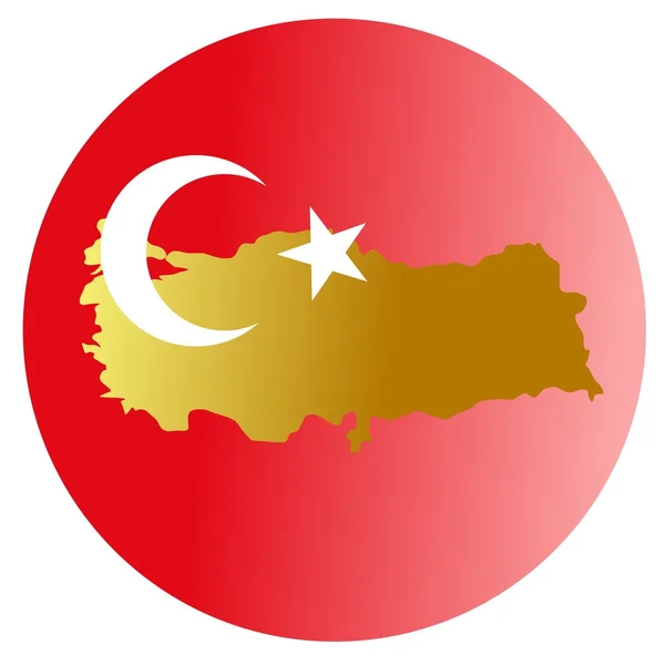 Przycisk Turcja — Wektor stockowy