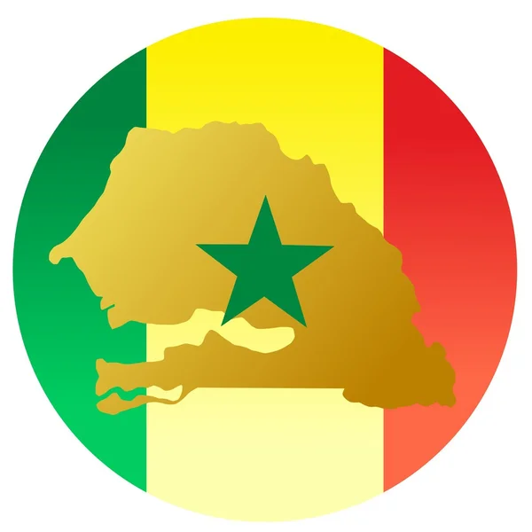 Сенегал, Кнопка — стоковый вектор