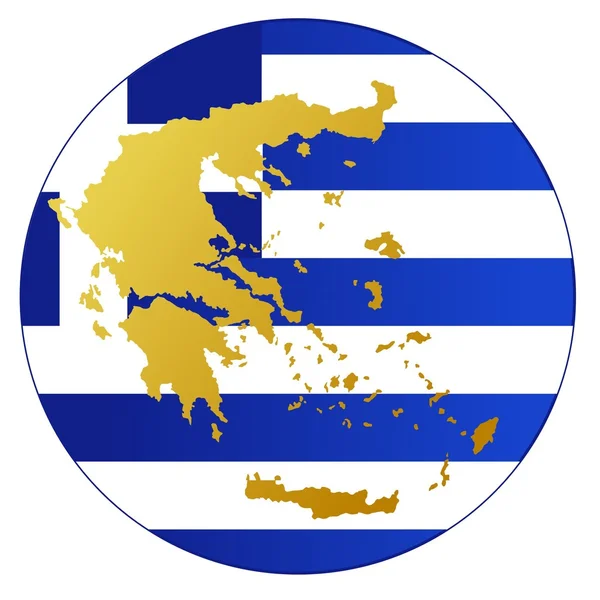 Przycisk Grecja — Wektor stockowy
