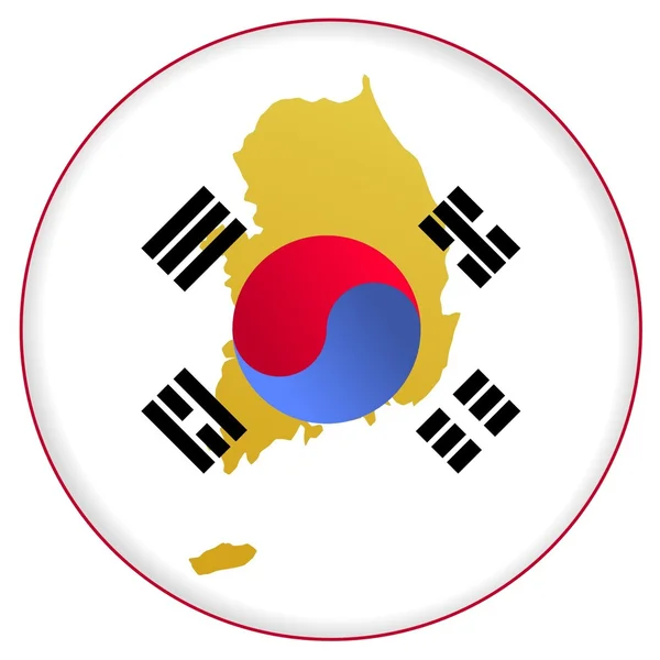 Knappen Sydkorea — Stock vektor