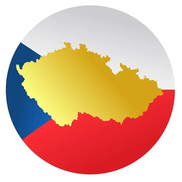 Bouton République tchèque — Image vectorielle