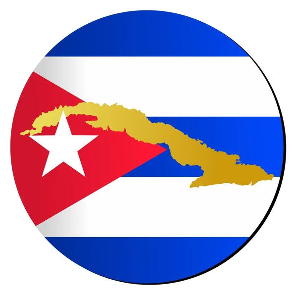Bouton Cuba — Image vectorielle