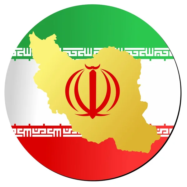 Botão Irã — Vetor de Stock