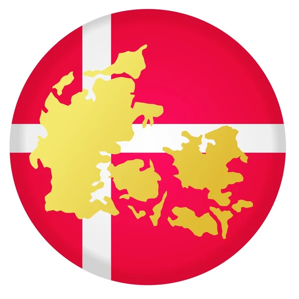 Кнопка Данії — стоковий вектор