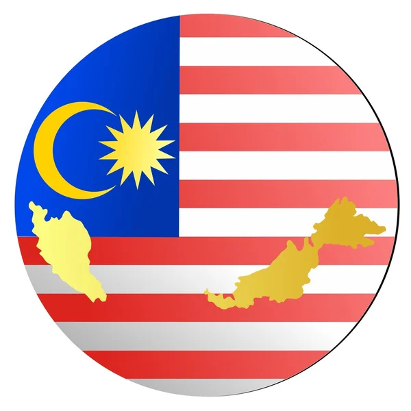 Schaltfläche Malaysia — Stockvektor