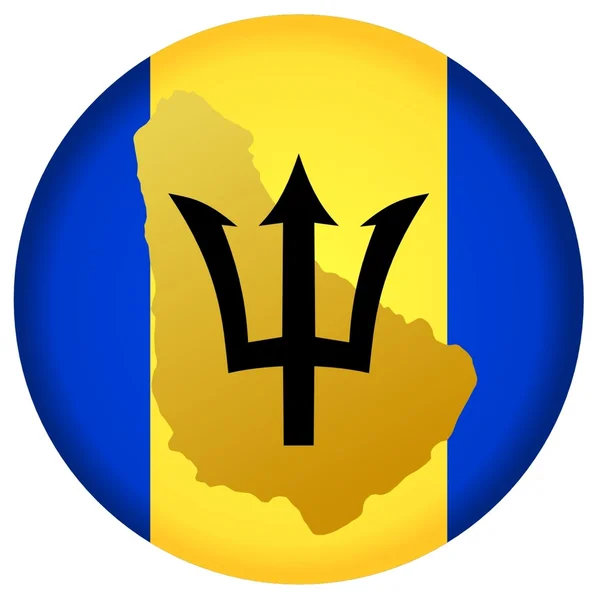 Барбадос, Кнопка — стоковый вектор