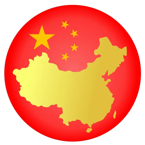 Knop van Republiek china — Stockvector