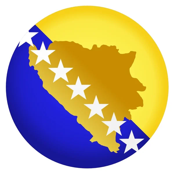 Button Bosnia and Herzegovina — Stock Vector