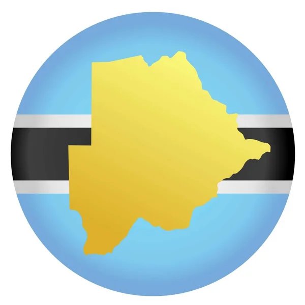 Botón Botswana — Archivo Imágenes Vectoriales