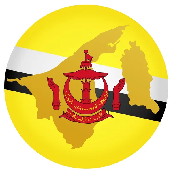 Bottone Brunei — Vettoriale Stock