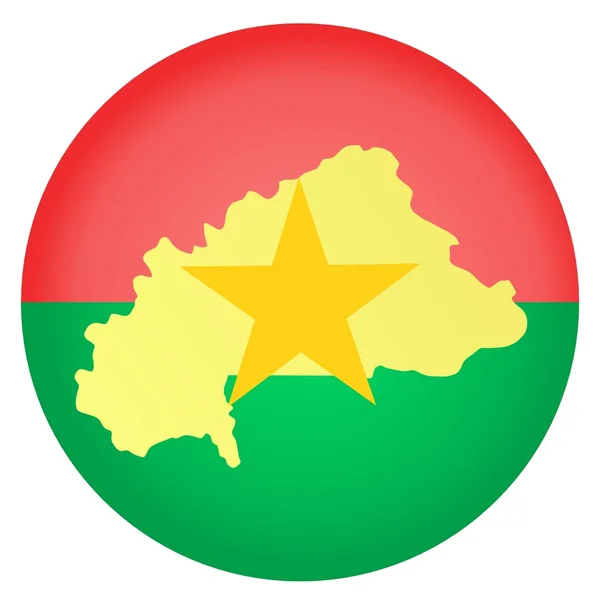 Bouton Burkina Faso — Image vectorielle
