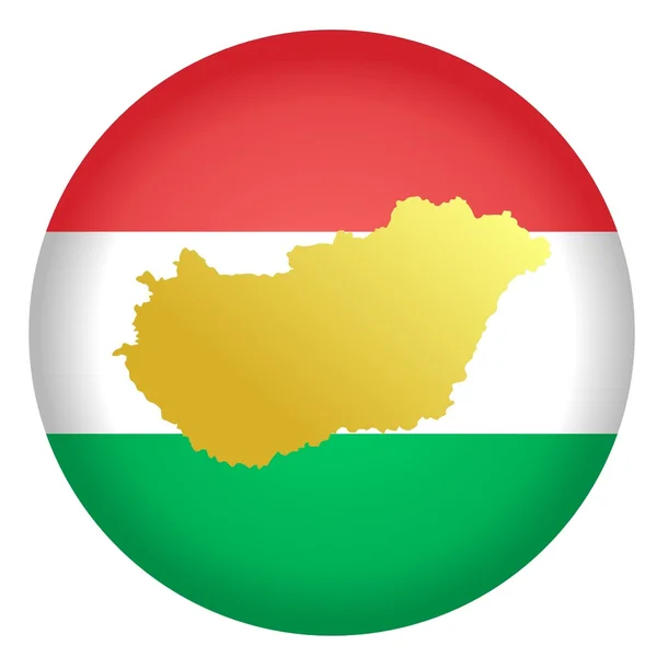 Pulsante Ungheria — Vettoriale Stock