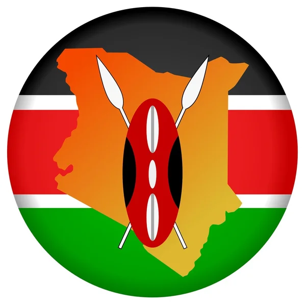 ケニアをボタンします。 — ストックベクタ