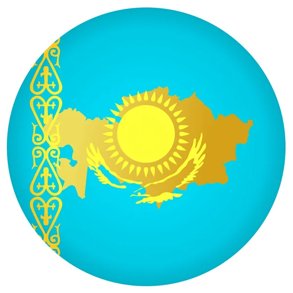 Кнопка Казахстан — стоковый вектор