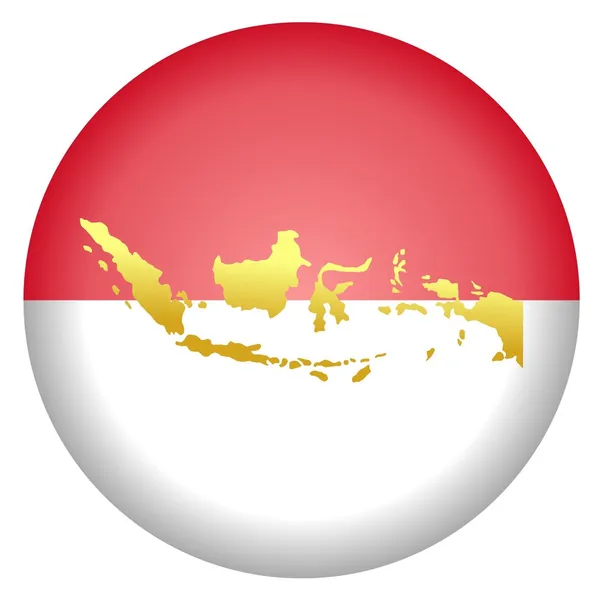 Przycisk Indonezja — Wektor stockowy