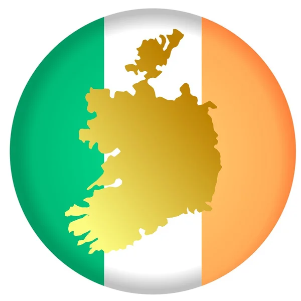 Pulsante Irlanda — Vettoriale Stock