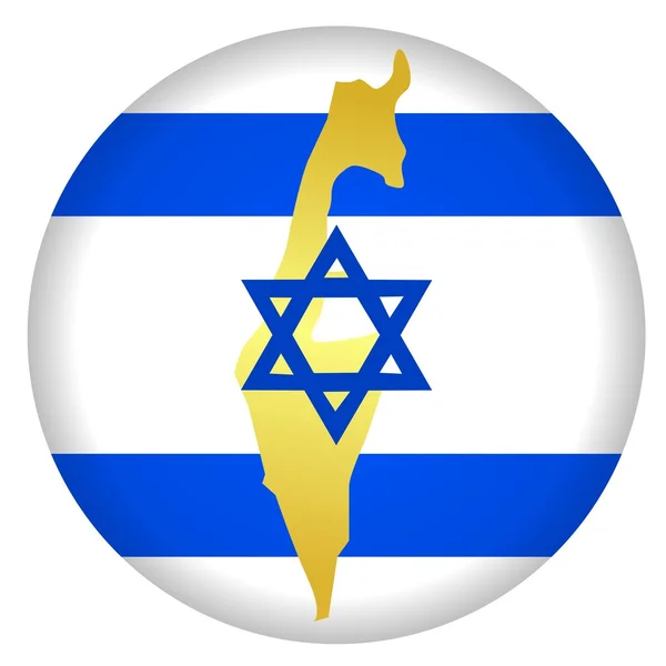 Düğme İsrail — Stok Vektör