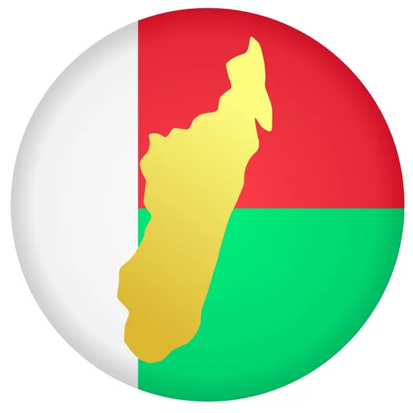 マダガスカルをボタンします。 — ストックベクタ