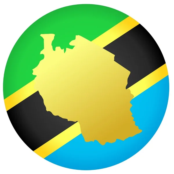 Κουμπί Τανζανία — Διανυσματικό Αρχείο
