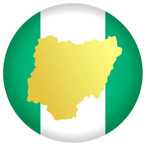 Botón Nigeria — Archivo Imágenes Vectoriales