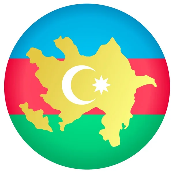 Button Azerbaijan — Stock Vector