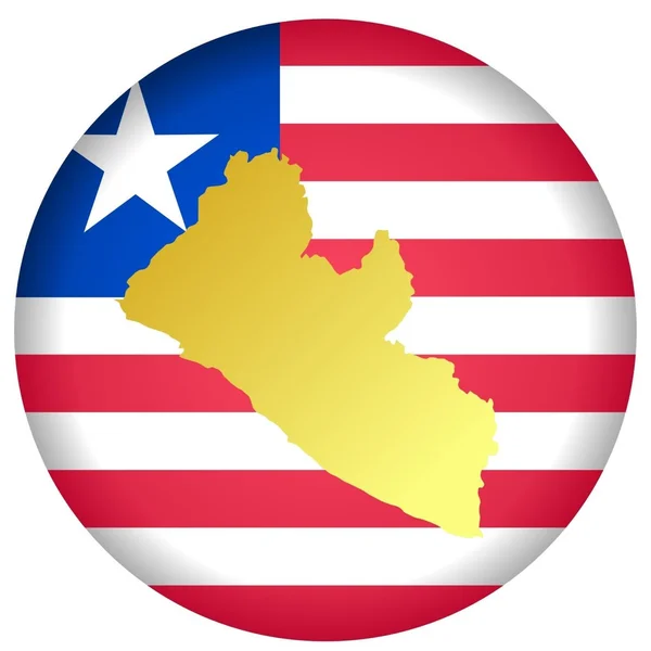 Pulsante Liberia — Vettoriale Stock