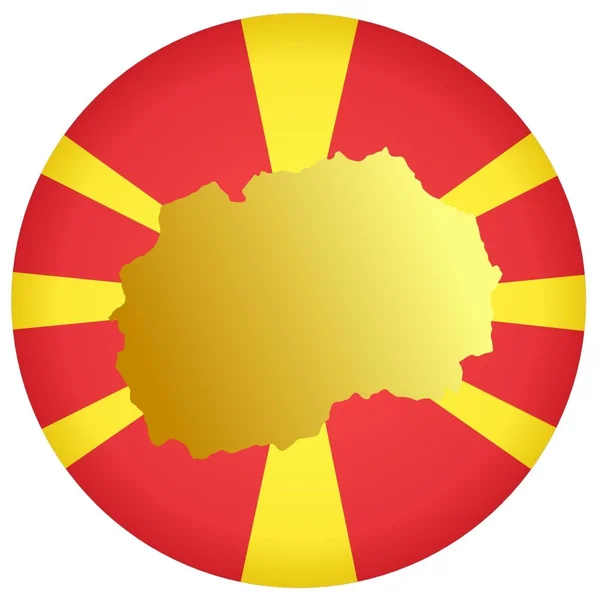 Button Macedonia — Stock Vector
