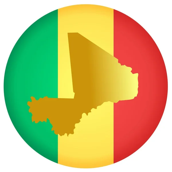 Bouton Mali — Image vectorielle