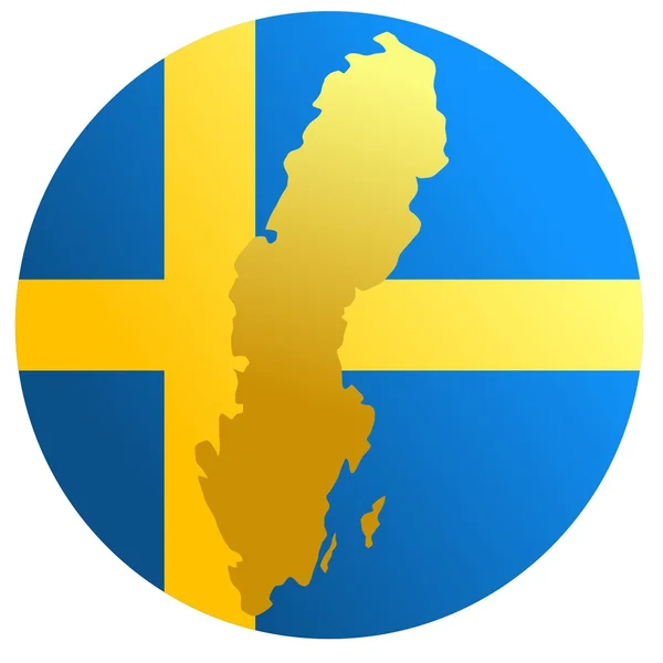 Botón Suecia — Archivo Imágenes Vectoriales