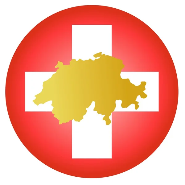 Button Switzerland — Stock Vector
