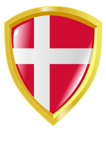 Golden emblem of Denmark — Stock Vector