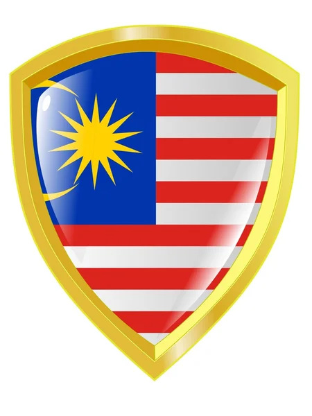 Gyllene emblemet i malaysia — Stock vektor