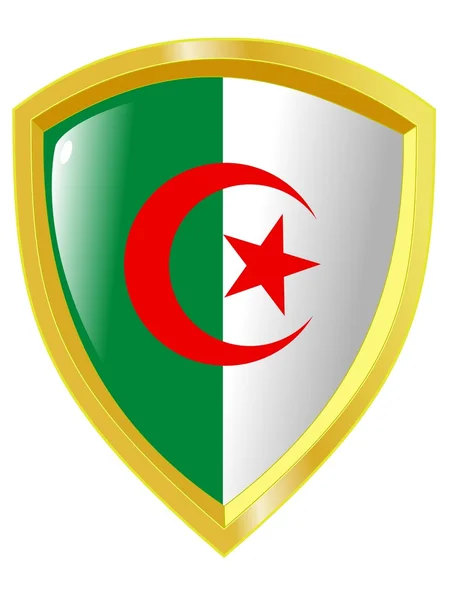 Goldenes Emblem von Algerien — Stockvektor