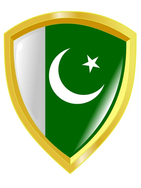 Gyllene emblemet i pakistan — Stock vektor