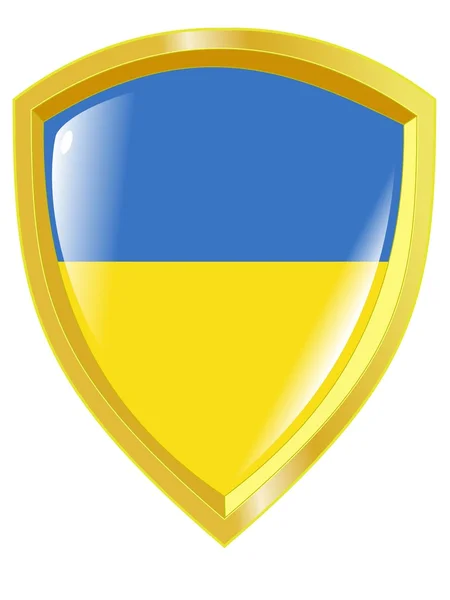 Emblema dourado da Ucrânia — Vetor de Stock