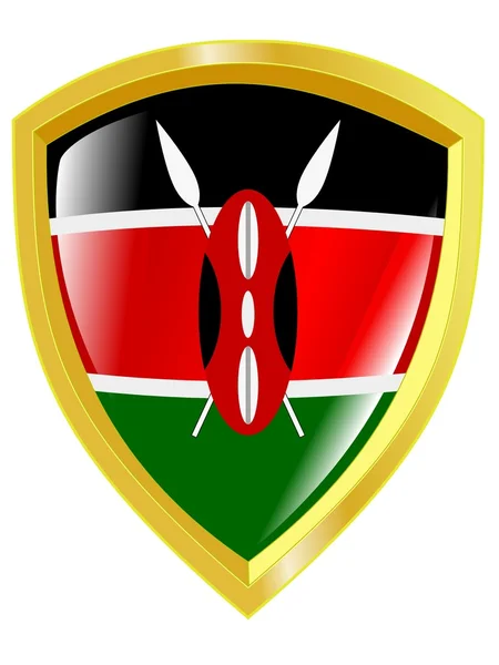 肯尼亚的金色徽章 — 图库矢量图片