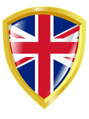 Golden emblem of United Kingdom clipart