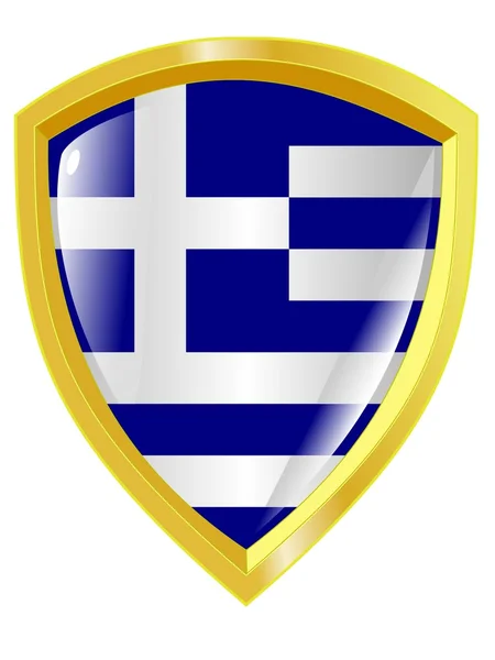 Złote Godło Grecja — Wektor stockowy