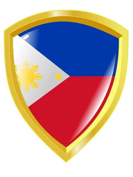 Emblema dourado das Filipinas — Vetor de Stock