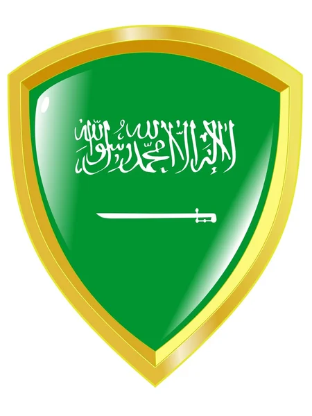 Goldenes Emblem Saudi Arabiens — Stockvektor